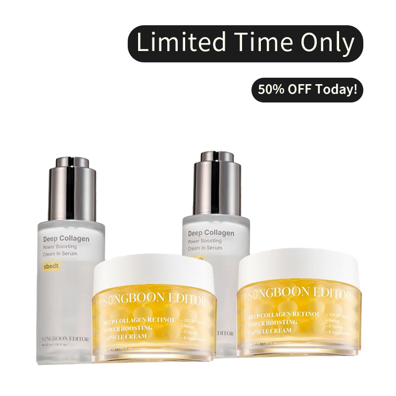 💗Last 3 Hours 50% OFF ✨ BUY 2 GET 2 FREE🔥SONGBOON Editor Glass Skin Collagen Volufiline Cream-in-Serum | Firming Cream + Volufiline Serum Set | Gentle, Nourishing &Comfort Korean Skincare Moisturizer for Firming & Hydrating