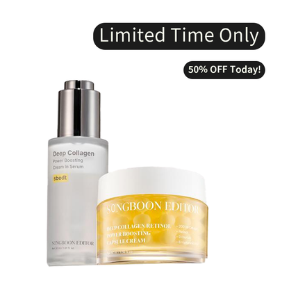 💗Last 3 Hours 50% OFF  ✨ BUY 2 GET 2 FREE🔥SONGBOON Editor Glass Skin Collagen Volufiline Cream-in-Serum | Firming Cream + Volufiline Serum Set  | Gentle, Nourishing &Comfort Korean Skincare Moisturizer for Firming & Hydrating