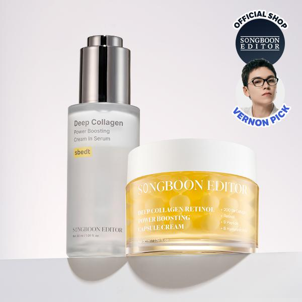 💗Last 3 Hours 50% OFF  ✨ BUY 2 GET 2 FREE🔥SONGBOON Editor Glass Skin Collagen Volufiline Cream-in-Serum | Firming Cream + Volufiline Serum Set  | Gentle, Nourishing &Comfort Korean Skincare Moisturizer for Firming & Hydrating
